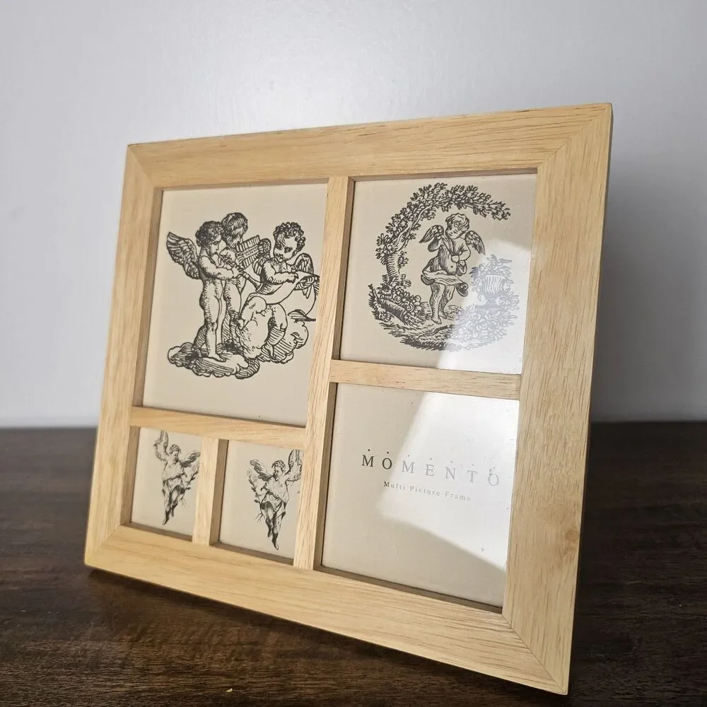 Momento Multi Wood Picture Frame 5 Photos Light Wood 9